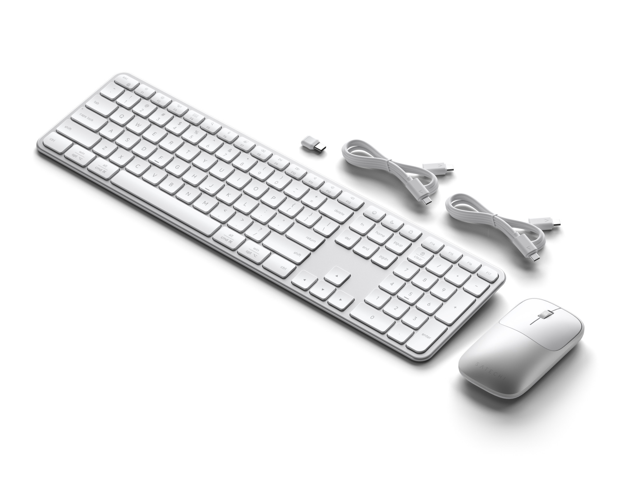 Комплект безжична клавиатура и мишка Satechi Slim CEX3, US English, Silver - ST-ZEX3SS-EN - 2