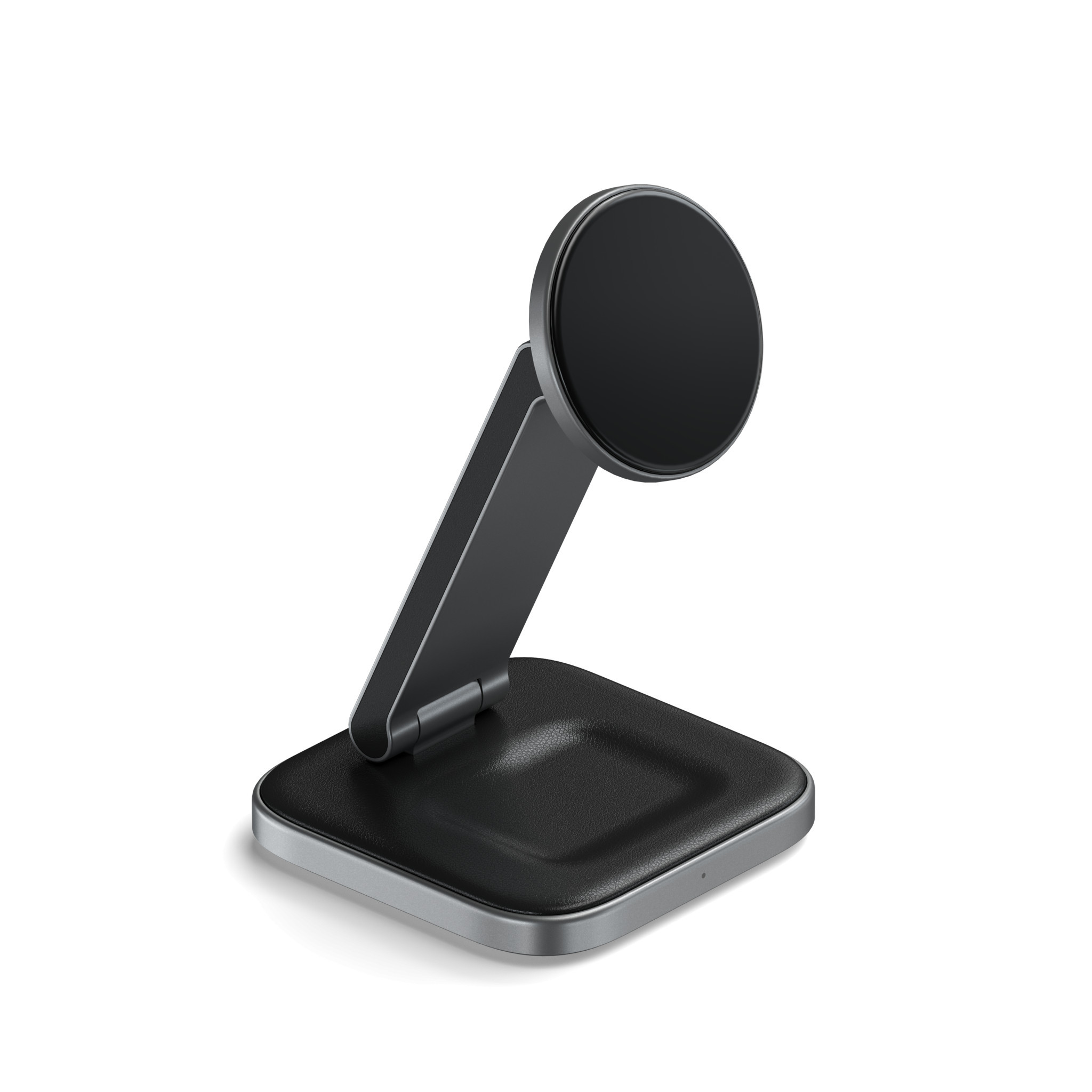 Безжично зарядно Satechi 2-in-1 Foldable Qi2, сгъваема стойка, Space Gray - ST-Q21FM - 7