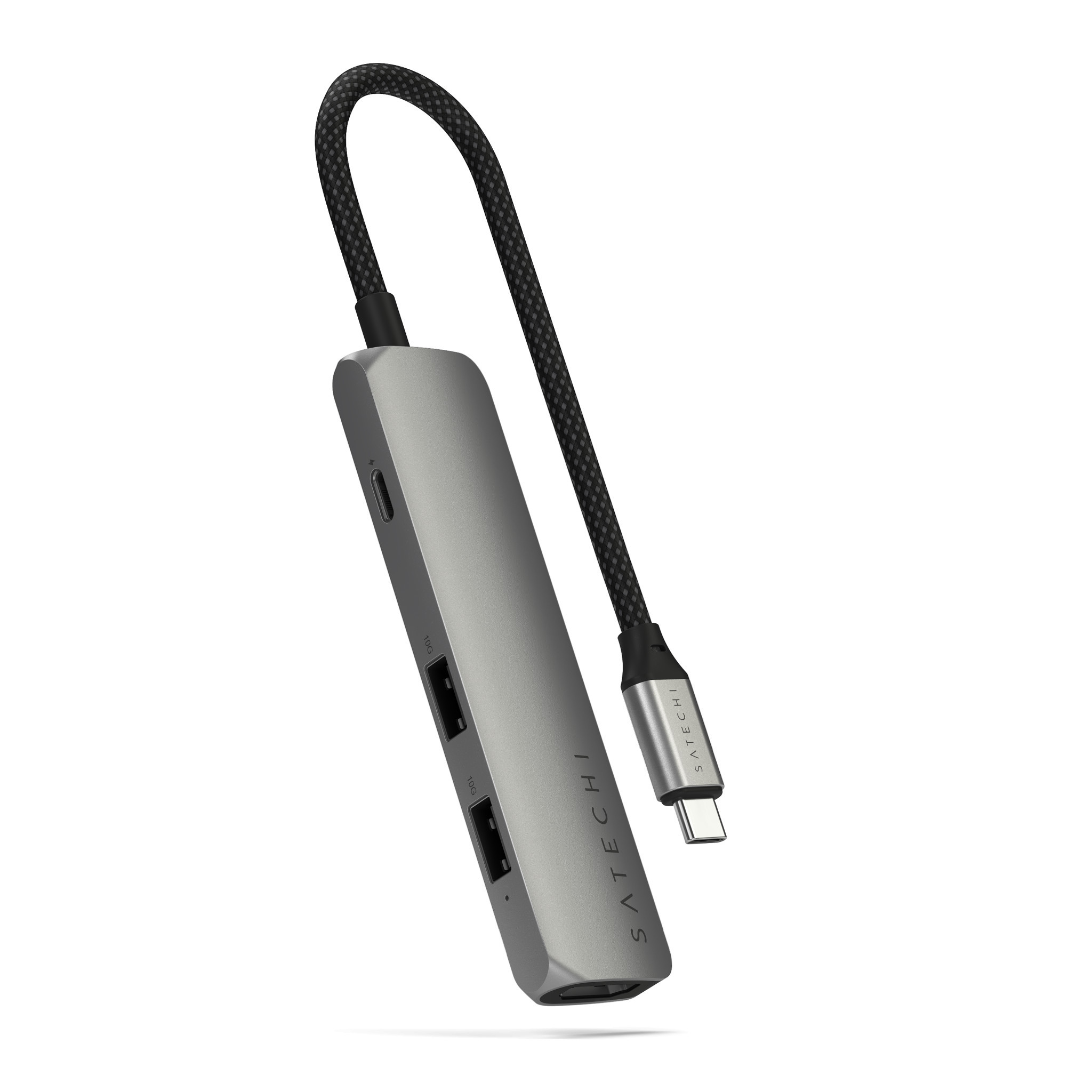 Докинг станция Satechi Slim Multiport, 4-в-1, 4K HDMI, Space Grey - ST-P4SM - 1
