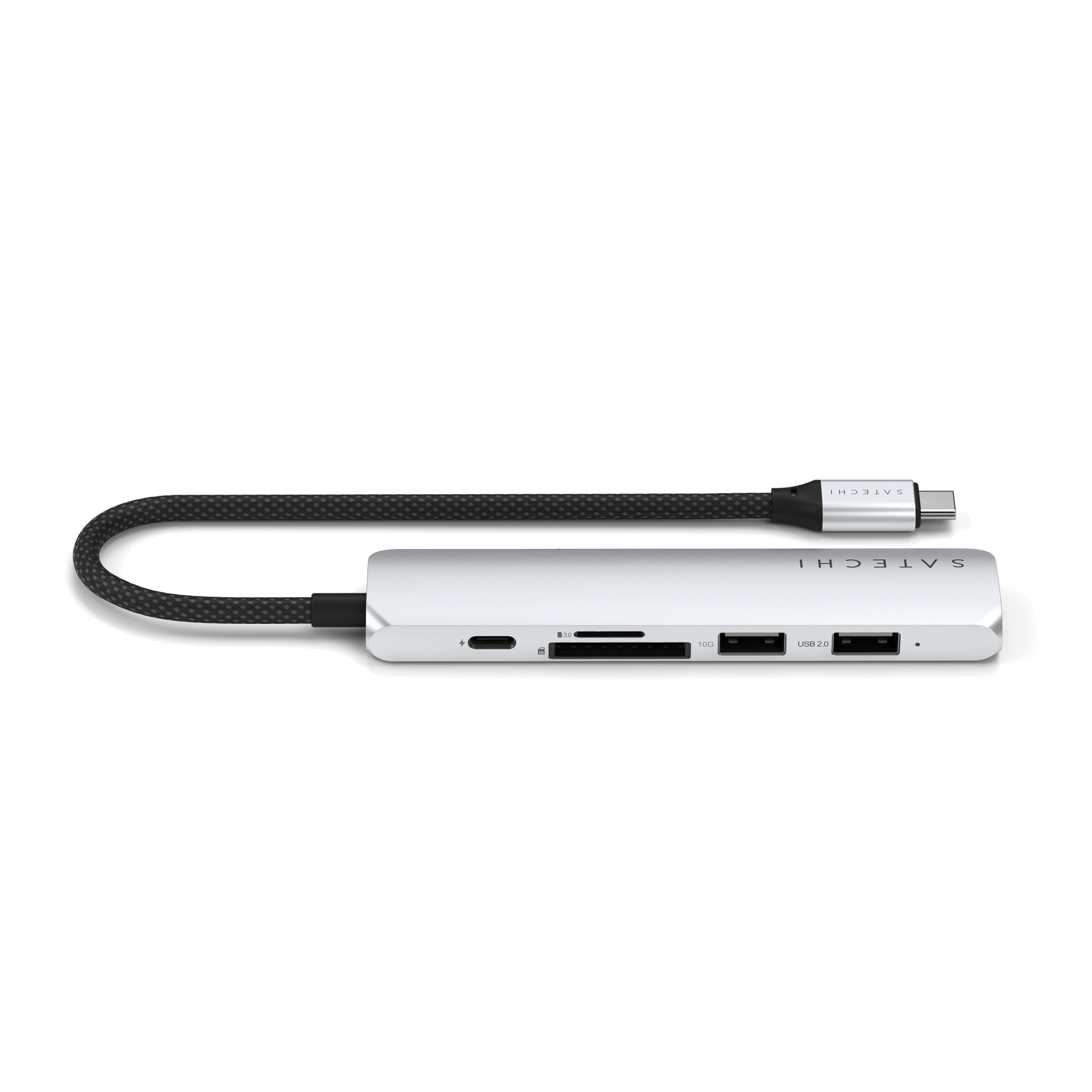 Докинг станция Satechi Slim Multiport, 6-in-1, Silver - ST-P6SS - 5