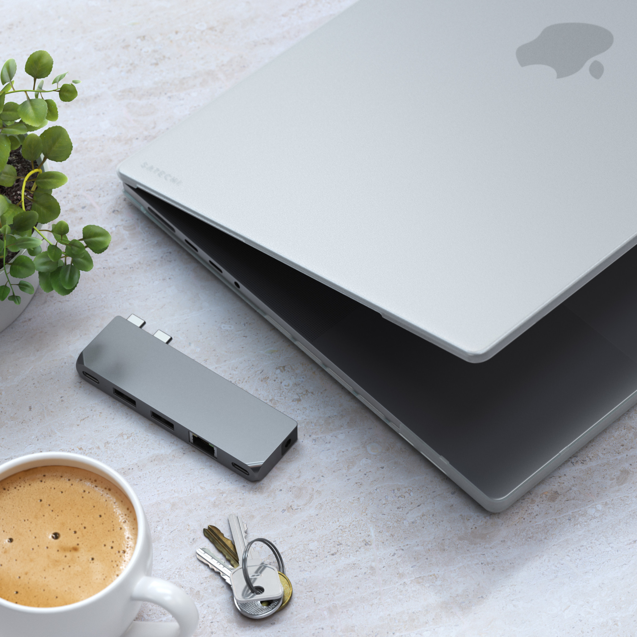 Калъф Satechi Eco Hardshell за MacBook Pro 16", прозрачен - ST-MBP16CL - 5