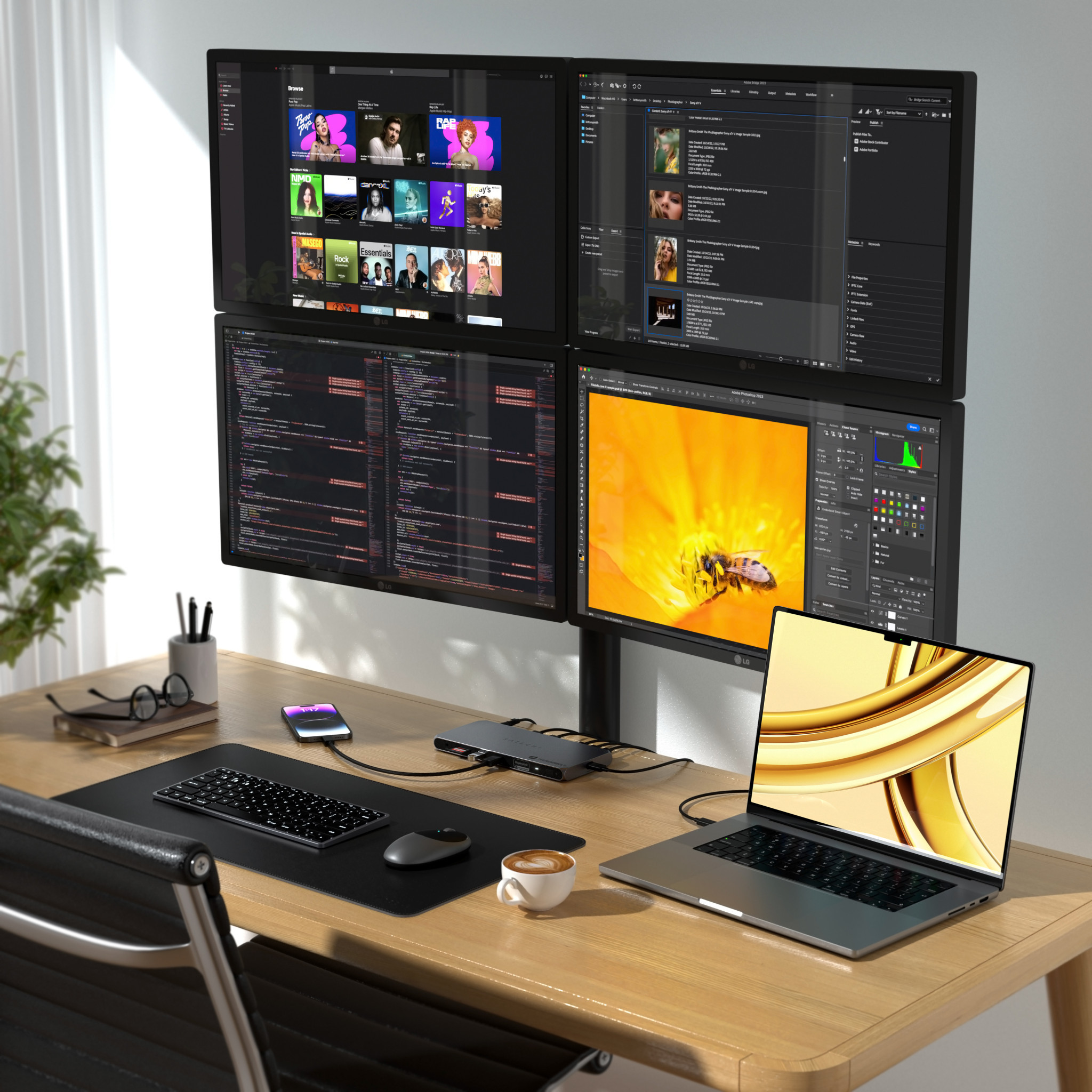 Докинг станция Satechi Thunderbolt 4 Multi-Display, Thunderbolt 4, няколко дисплея - ST-DT4MDM-EU - 5
