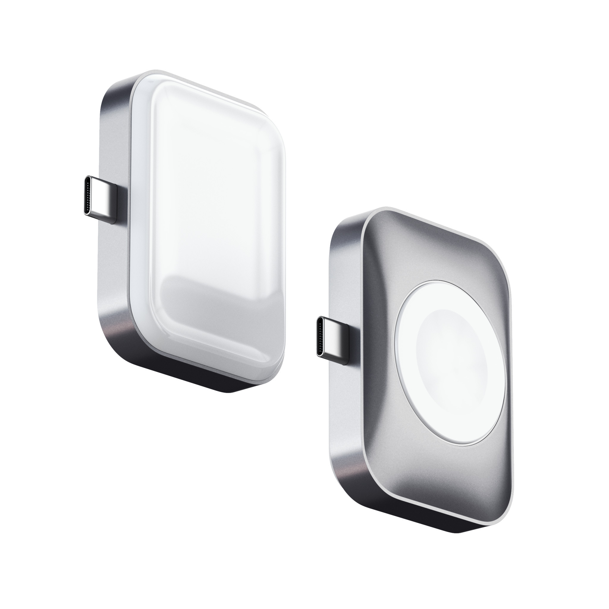 Безжично зарядно Satechi USB-C 2 в 1 за Apple Watch и AirPods, сребрист - ST-UC2WCDM - 7