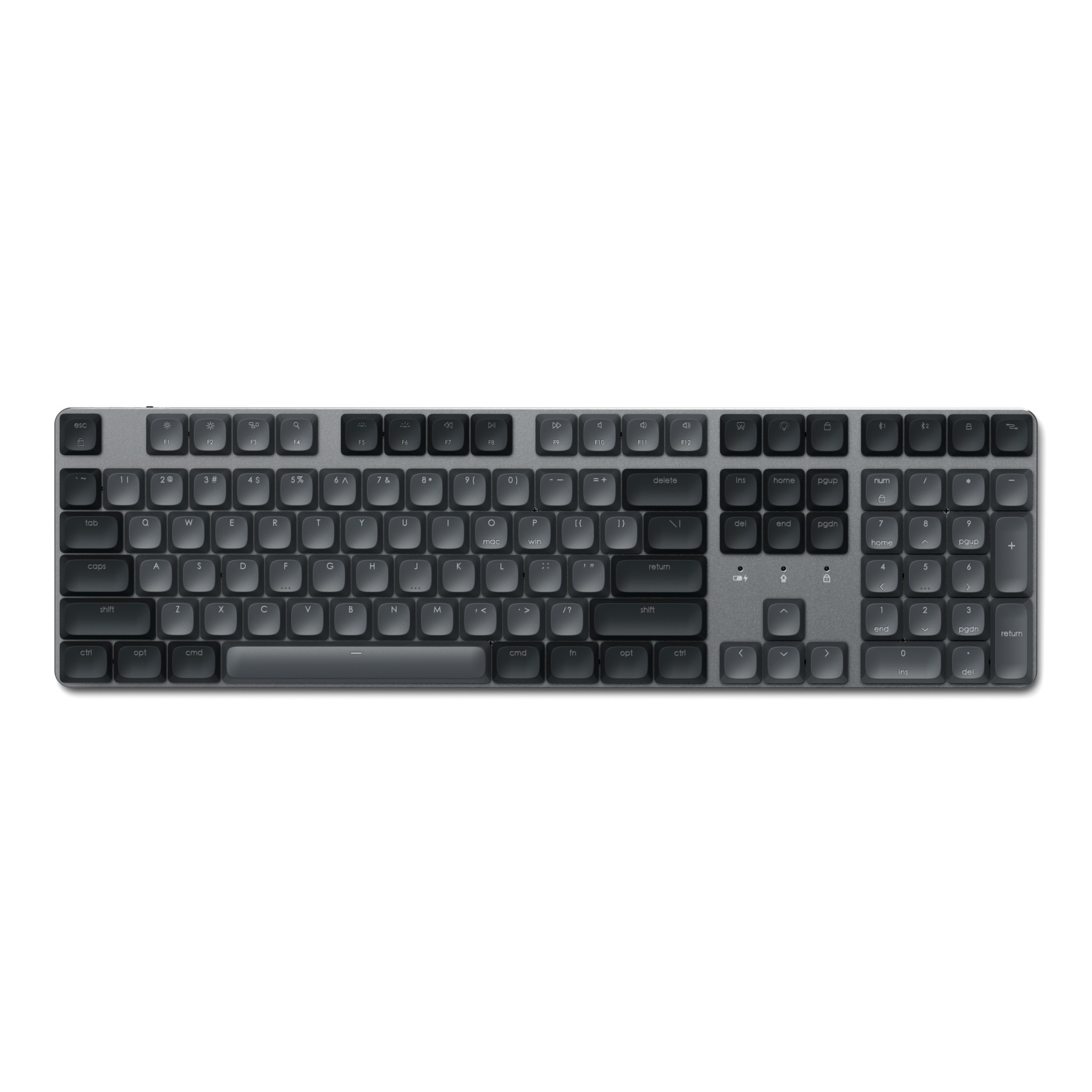Bluetooth механична нископрофилна клавиатура Satechi SM3 Slim, подсветка, US layout, Dark - ST-KSM3DK-EN - 4
