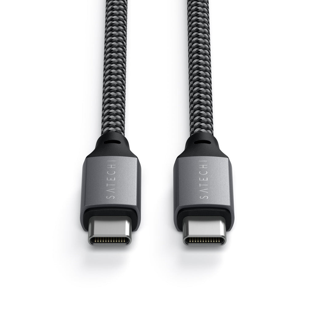 Кабел Satechi, USB-C към USB-C 100W, плетен, 2m, Grey - ST-TCC2MM - 4