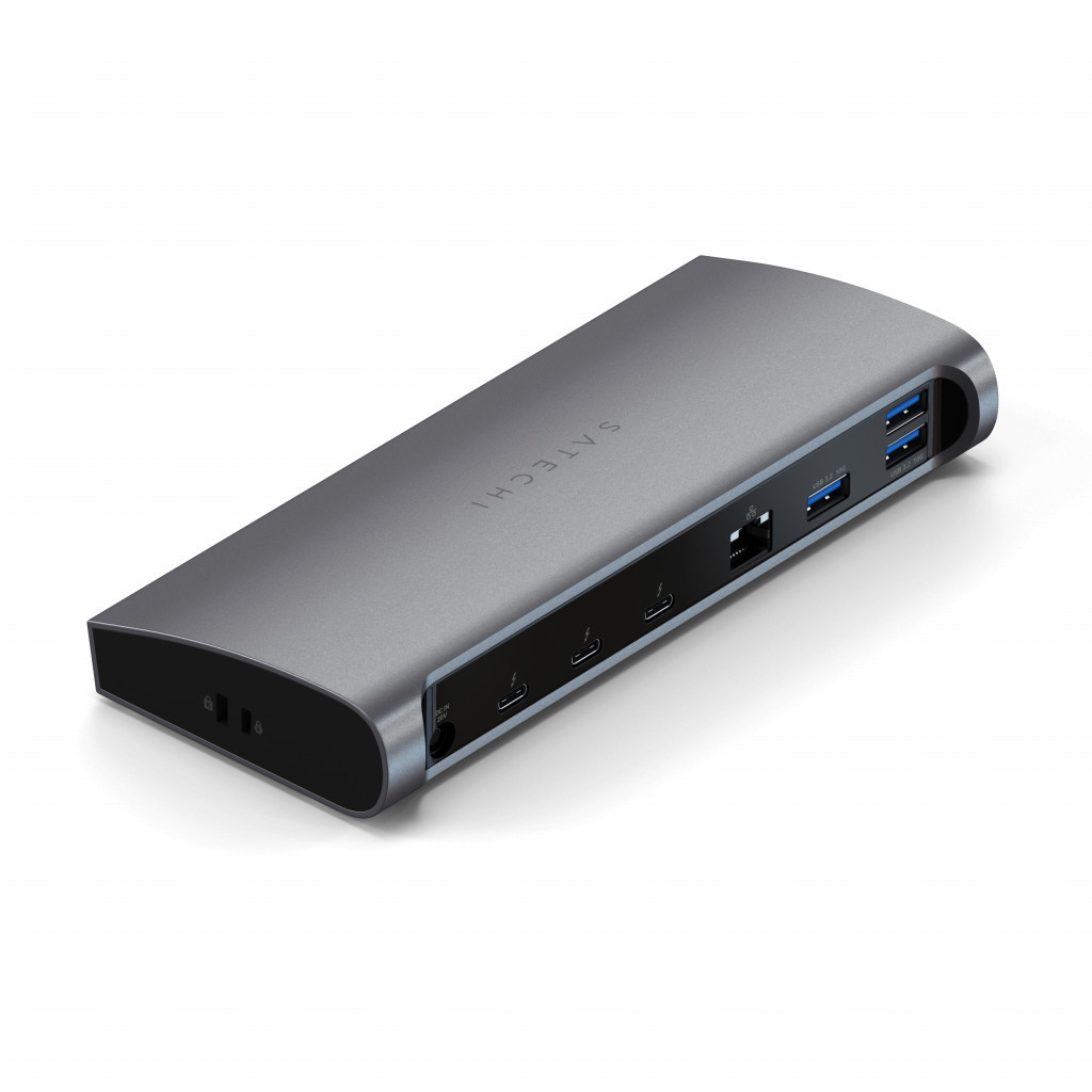 Докинг станция Satechi Aluminium Thunderbolt 4, 1x Thunderbolt 4 96W, 3x Thunderbolt 4 40Gbps 15W, Ethernet, 3x USB-A 3.2 10Gbps, 1x USB-A 2.0, SD четец, 3.5mm аудио, Space Grey - ST-UCT4DM-EU - 6