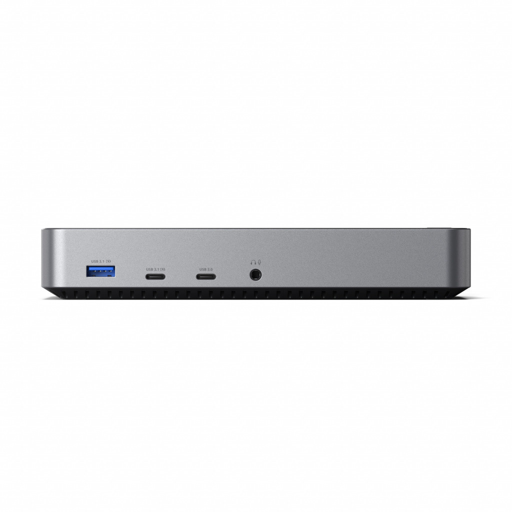 Докинг станция Satechi Aluminium 4K Display, 3x 4K/60Hz, 2x DisplayPort 1.4, 3x HDMI, 1x USB-C 3.1 Gen2, 1x USB-C 3.0, 1x USB 3.1, 2x USB 3.0, 1x Ethernet, 1x Audio, Kensington Lock, Grey - ST-D4KTM-EU - 2