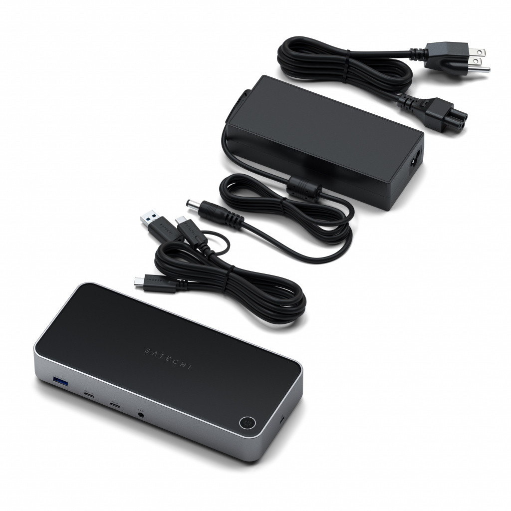 Докинг станция Satechi Aluminium 4K Display, 3x 4K/60Hz, 2x DisplayPort 1.4, 3x HDMI, 1x USB-C 3.1 Gen2, 1x USB-C 3.0, 1x USB 3.1, 2x USB 3.0, 1x Ethernet, 1x Audio, Kensington Lock, Grey - ST-D4KTM-EU - 6