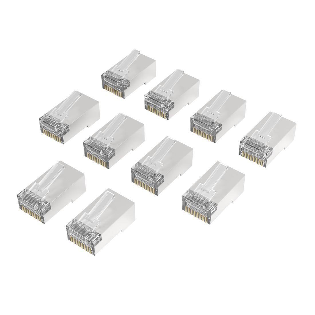 RJ45 накрайник HAMA Essential, CAT 6a, 10 Gbit/s, екраниран, 10 бр. - HAMA-200772 - 1
