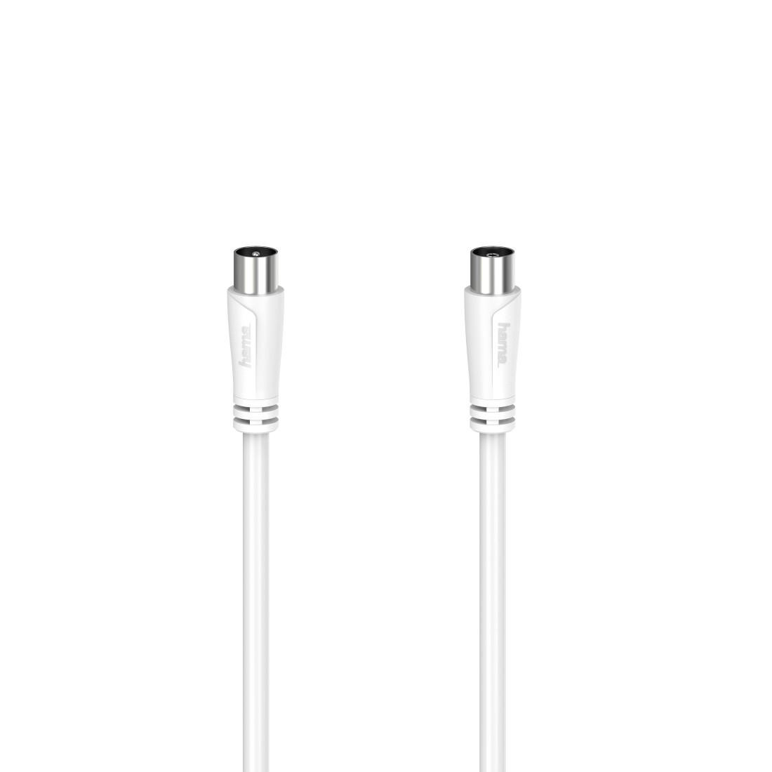 Коаксиален антенен кабел HAMA, 3 м, RF мъжко - RF женско, 75 Ω, двойно екраниран, 90 dB - HAMA-205046 - 1