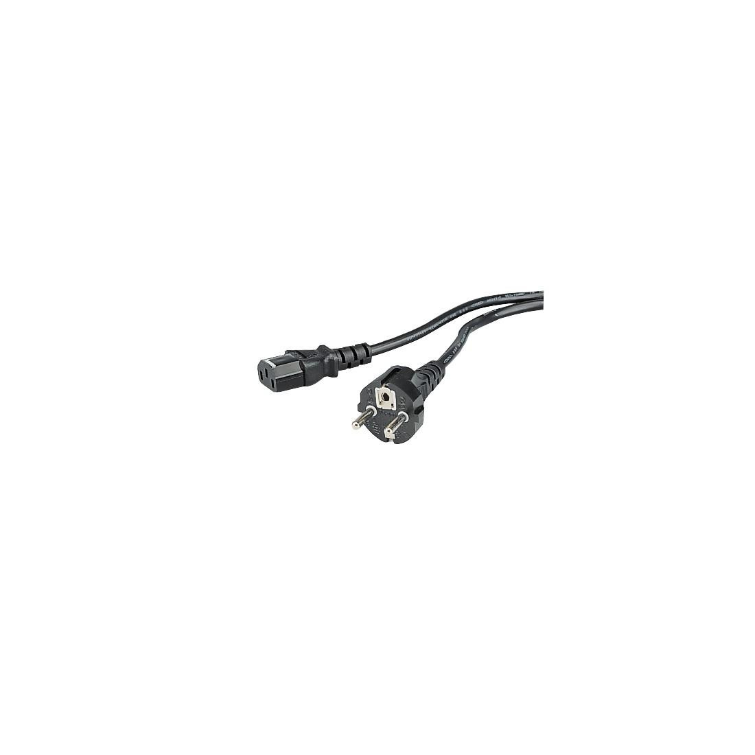 Захранващ кабел HAMA, Шуко - IEC C13 женско, 1.5 m, 3x0.75 mm², Черен - HAMA-29934 - 1