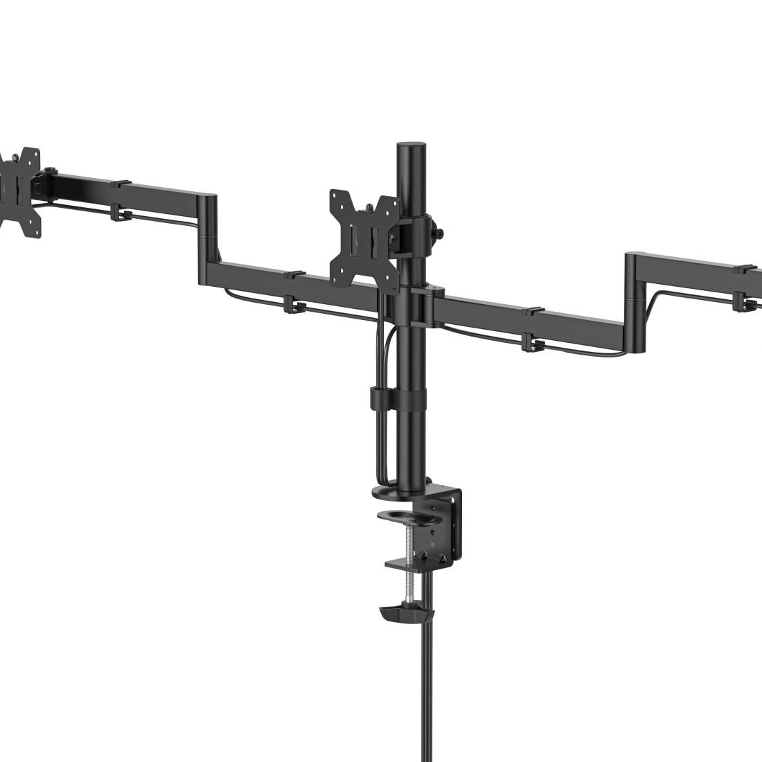 Стойка за 3 монитора HAMA, регулируема височина, 13" - 27", до 7kg на монитор, VESA 75x75/100x100 - HAMA-220899 - 7