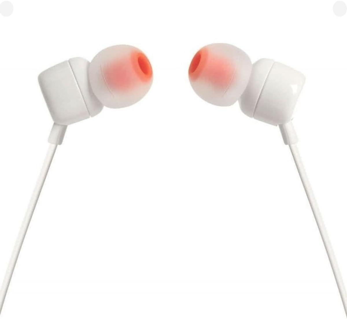Слушалки JBL TUNE 110, In-ear, Audio Jack, 16Ω, 1.1 м кабел, 9 mm говорители, 20 Hz - 20 kHz, с микрофон, Бели - JBL-TUNE-110-WHT - 4