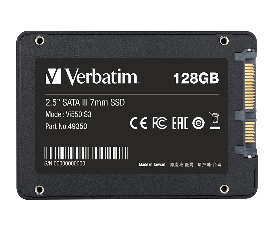 SSD диск Verbatim Vi550 S3, 128GB 2.5" SATA III 7mm, 550MB/s четене, 430MB/s запис - 49350 - 3