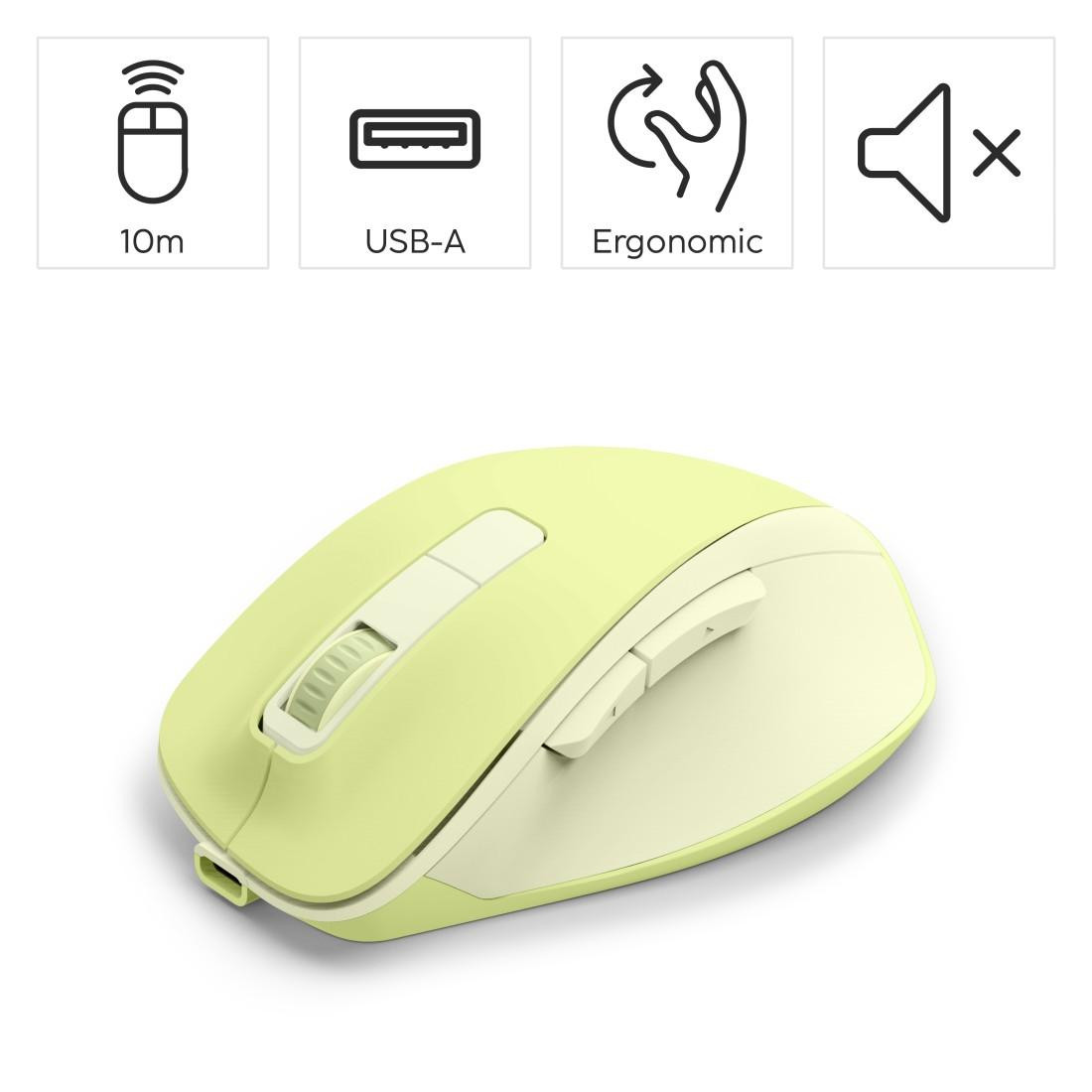 Безжична мишка HAMA WM-500 Recharge, оптичен сензор, 6 бутона, 800/1200/1600 DPI, безшумна - HAMA-173084 - 3