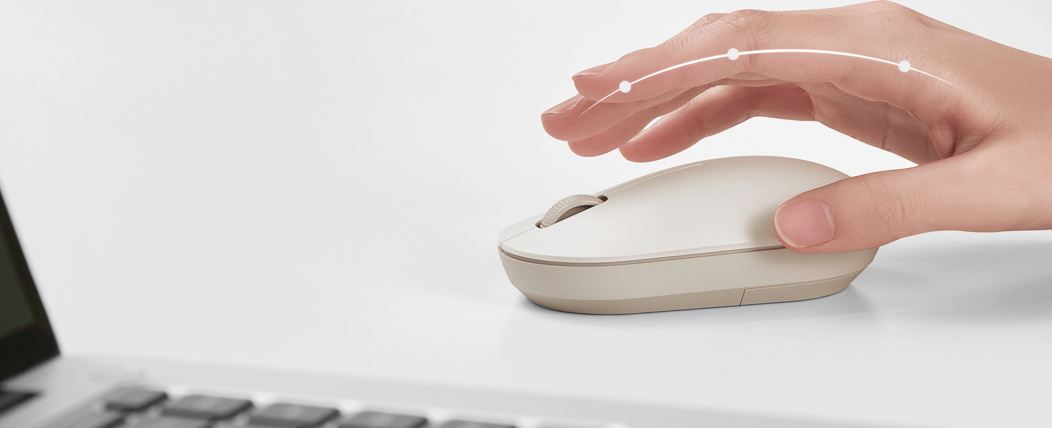 Мишка Xiaomi Wireless Mouse Lite 2, безжична, 2.4GHz, 1000 DPI, бяла - BHR8915GL - 2