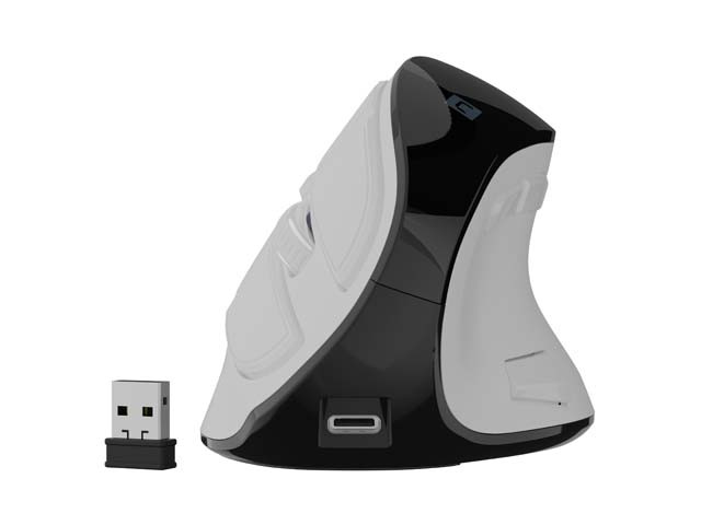 Вертикална мишка Natec Euphonie Vertical Mouse PRO, безжична, Bluetooth 5.0, 4000DPI, 5 програмируеми бутона - NMY-2378 - 9