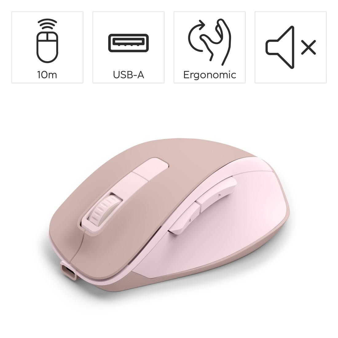 Безжична мишка HAMA WM-500 Recharge, оптична, 800/1200/1600 DPI, 6 бутона, безшумна - HAMA-173085 - 3