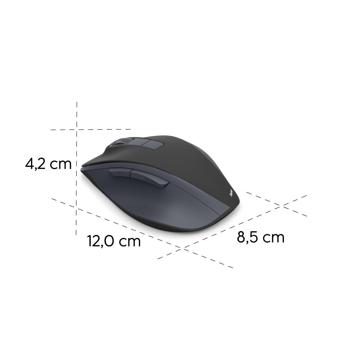 Мишка HAMA WM-500 Recharge, безжична, оптична, 6 бутона, 800/1200/1600 DPI, безшумна - HAMA-173081 - 4