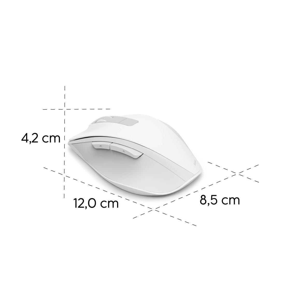 Мишка HAMA WM-500 Recharge, безжична, оптична, 800/1200/1600 DPI, безшумна, бяла - HAMA-173082 - 4