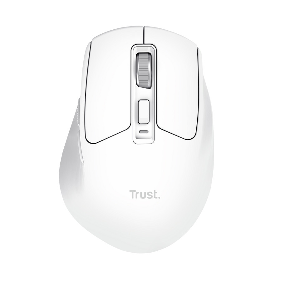 Мишка TRUST Niven Comfort Multi-Wireless, безжична, 800-3200 DPI, оптичен сензор, 7 бутона, бяла - 26022 - 1