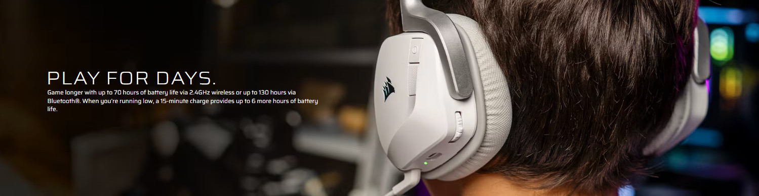 Геймърски слушалки CORSAIR VOID Wireless V2, безжични, розови - CA-9011394-WW - 3