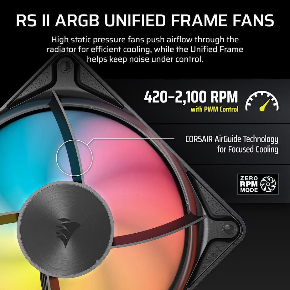 Водно охлаждане за процесор CORSAIR Nautilus II 240 RS ARGB, 240mm, 2x120mm, Intel/AMD - CW-9061047-WW - 4