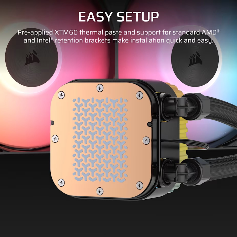 Водно охлаждане за процесор CORSAIR Nautilus II 240 RS ARGB, 240mm, 2x120mm, Intel/AMD - CW-9061047-WW - 5