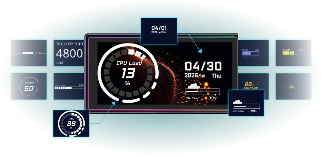 Водно охлаждане за процесор Lian Li HydroShift II OLED Curved 360 UNI FAN P28, 360mm, 3x120mm, Intel/AMD - G89.GHS2OLDC36PB.00 - 10