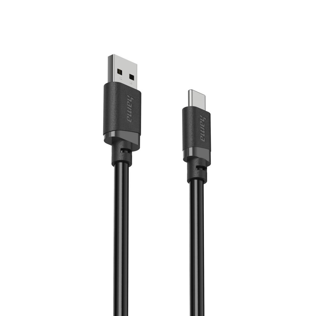 USB кабел HAMA Essential, USB-A към USB-C, 1 м, 480Mbit/s, 3A, черен - HAMA-201811 - 4