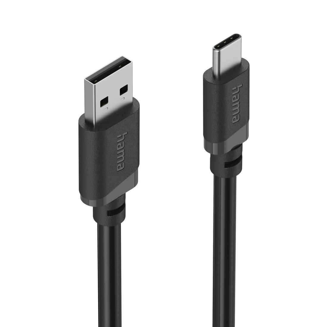 USB кабел HAMA Essential, USB-A към USB-C, 1 м, 480Mbit/s, 3A, черен - HAMA-201811 - 5