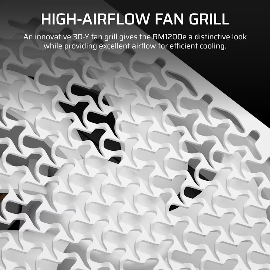 Модулно захранване Corsair RM1200e White, 1200W, 80+ Platinum, ATX 3.1 - CP-9020317-EU - 4