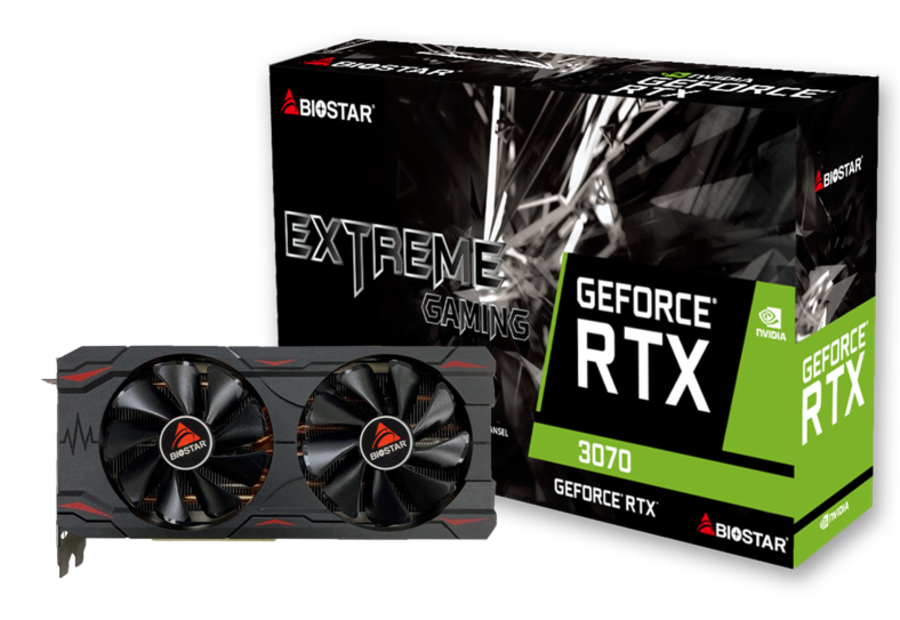Видео карта Biostar GeForce RTX 3070 EXTREME GAMING , 8GB GDDR6, 256 Bit, DP, HDMI - VN3706RM82