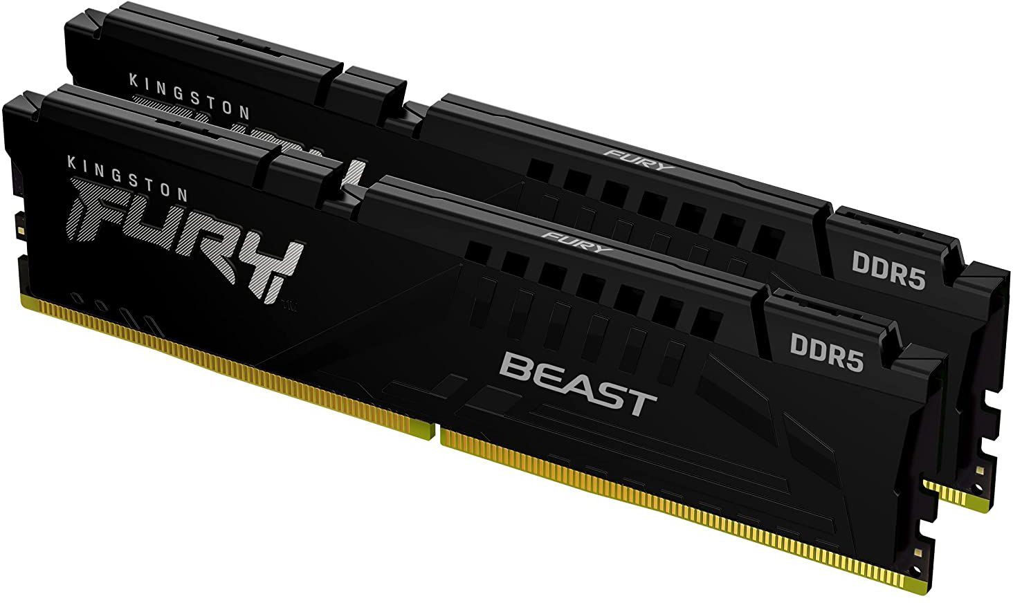 RAM памет Kingston 16GB(2x8GB) DDR5 PC5-44800 5600MHz FURY Beast Black CL40 - KF556C40BBK2-16