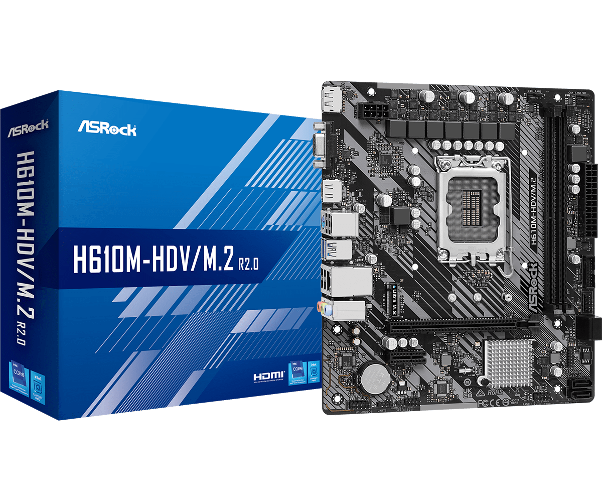 Дънна платка AsRock H610M-HDV/M.2 R2.0, LGA1700