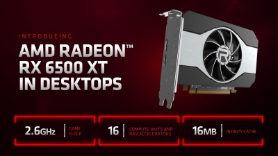 AMD пусна графичната карта Radeon RX 6500 XT за още по-достъпен 1080p гейминг от следващо поколение AMD пусна графичната карта Radeon RX 6500 XT за още по-достъпен 1080p гейминг от следващо поколение