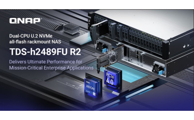 QNAP TDS-h2489FU R2: Революционен 24-слотов NAS сървър с NVMe технология