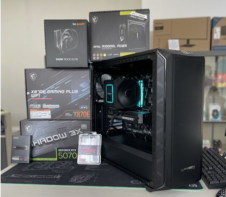 Компютър с RTX 5070 за AI създаване на съдържание
