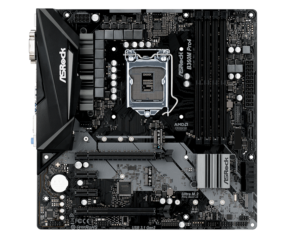 Дънна платка Asrock B360M PRO4