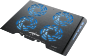 Охлаждаща поставка за лаптоп Hama uRage Freezer 600 Metal, 4 вентилатора, черен - HAMA-186061