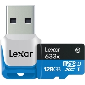 Карта памет 128GB Lexar SDXC 633X micro SD с USB 3.0 Adapter