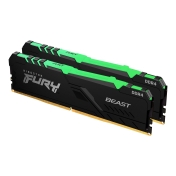 RAM памет Kingston 32GB(2x16GB) 3200MHz FURY Beast Black RGB - KF432C16BBAK2/32