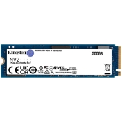 SSD диск Kingston 500GBM.2 2280 PCIe 4.0 NVMe, r/w - 3500/2100MB/s - SNV2S/500G
