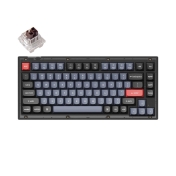 Геймърска механична клавиатура Keychron V1 QMK Frosted Black TKL Keychron K Pro Brown Switch RGB LED PBT - V1-A3