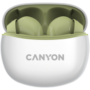 Bluetooth слушалки Canyon TWS-5 с микрофон, BT V5.3, зелен - CNS-TWS5GR