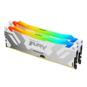 RAM памет Kingston 32GB(2x16GB) DDR5 6000MHz CL32 Fury Renegade White RGB - KF560C32RWAK2-32
