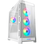 Кутия за компютър Cougar DUOFACE PRO RGB White, Mid-Tower, Tempered Glass + Airflow front panels, 4x 120mm ARGB fans - CG385AD100002