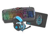 Геймърски комплект Fury COMBO THUNDERSTREAK 4-in-1 - клавиатура, мишка, слушалки и пад