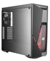 Кутия за компютър Cooler Master MasterBox K500L with 2 x RED LED fan and RED striping