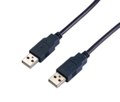 Кабел VCom USB 2.0 AM / AM Black - CU203-B-2m